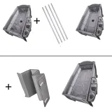 Łóżeczko dziecięce z przewijakiem oraz praktycznymi kieszonkami na akcesoria