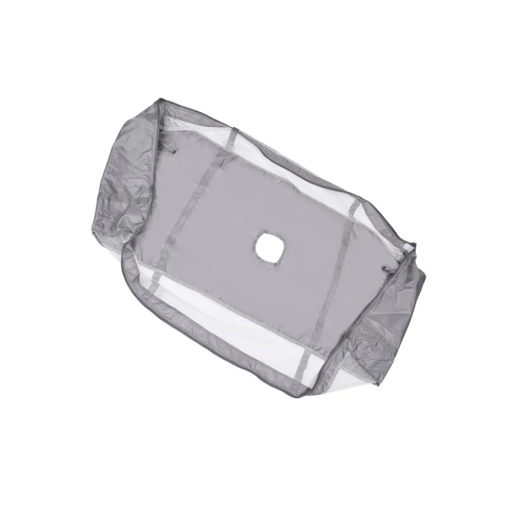 Mobilne łóżeczko dziecięce w szarych i białych kolorach do podróży