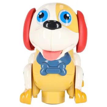 Dziecko bawiące się interaktywnym pieskiem edukacyjnym