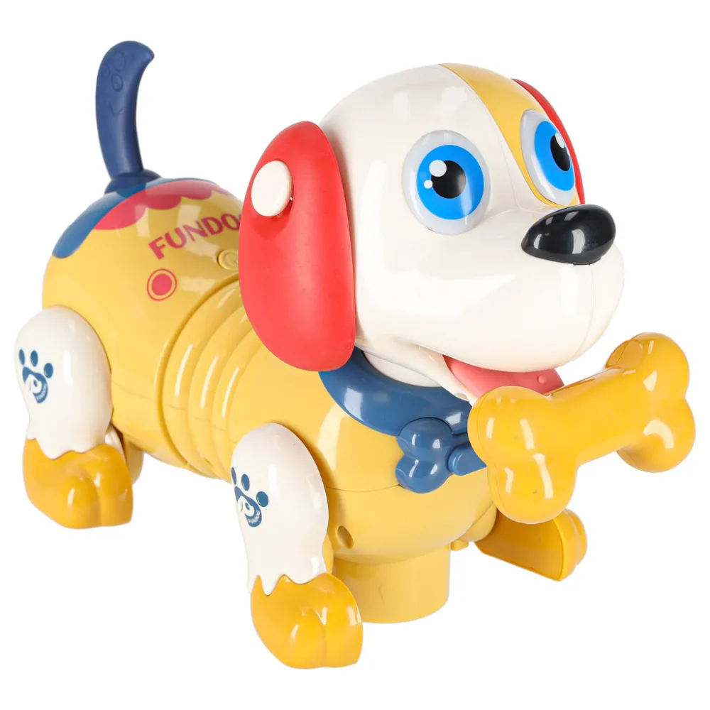 Pies robot prezentujący efekt świetlny podczas zabawy