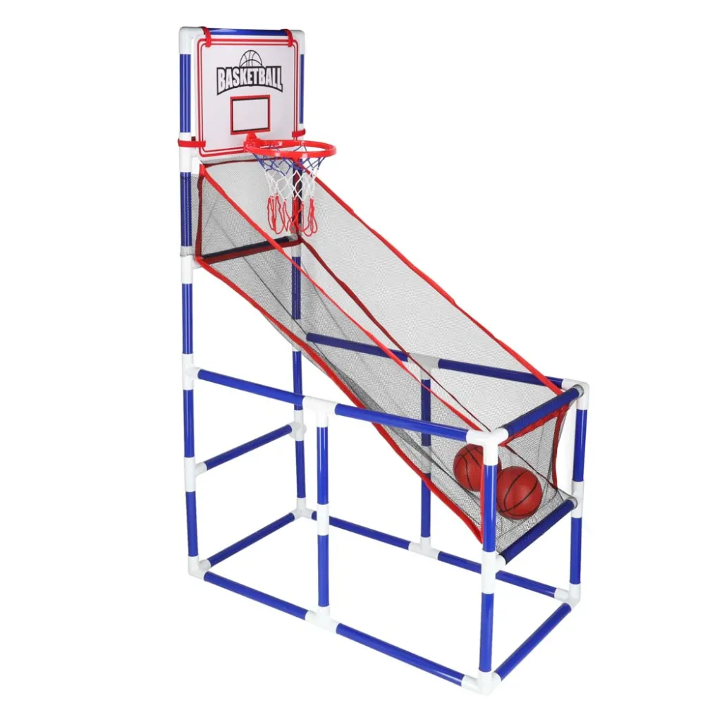 Kompletny zestaw do domowej koszykówki z dwiema piłkami i pompką