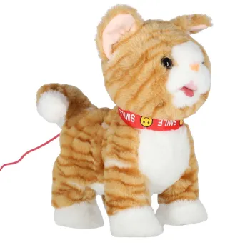 Interaktywny pluszowy kotek z ogonem w ruchu, idealny prezent dla dzieci