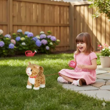 Kotek zabawka wspierający rozwój emocjonalny i wyobraźnię dziecka