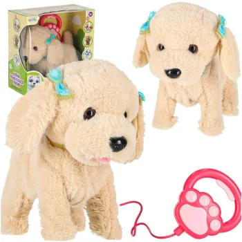 Pluszowy interaktywny pudel na smyczy dla dzieci w wieku 3+