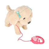 Dziecięcy pudel interaktywny z kolorową smyczą i ozdobami