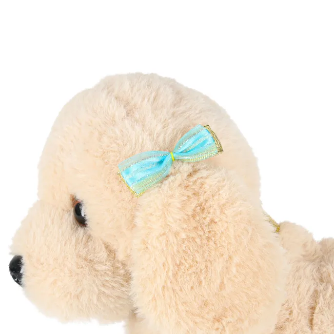 Miękki piesek na smyczy dla dzieci reagujący na ruch i dźwięk