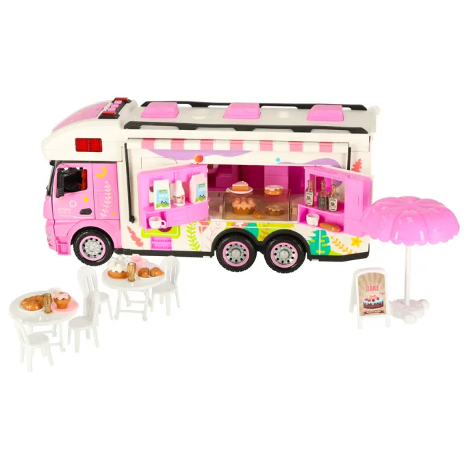 Zabawkowy samochód kempingowy z efektami świetlnymi i dźwiękowymi