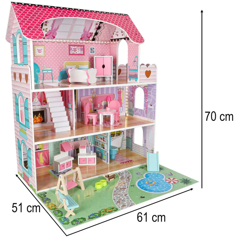 Taras i huśtawka w domku dla lalek Lulilo Gardeno – inspiracja zabawą