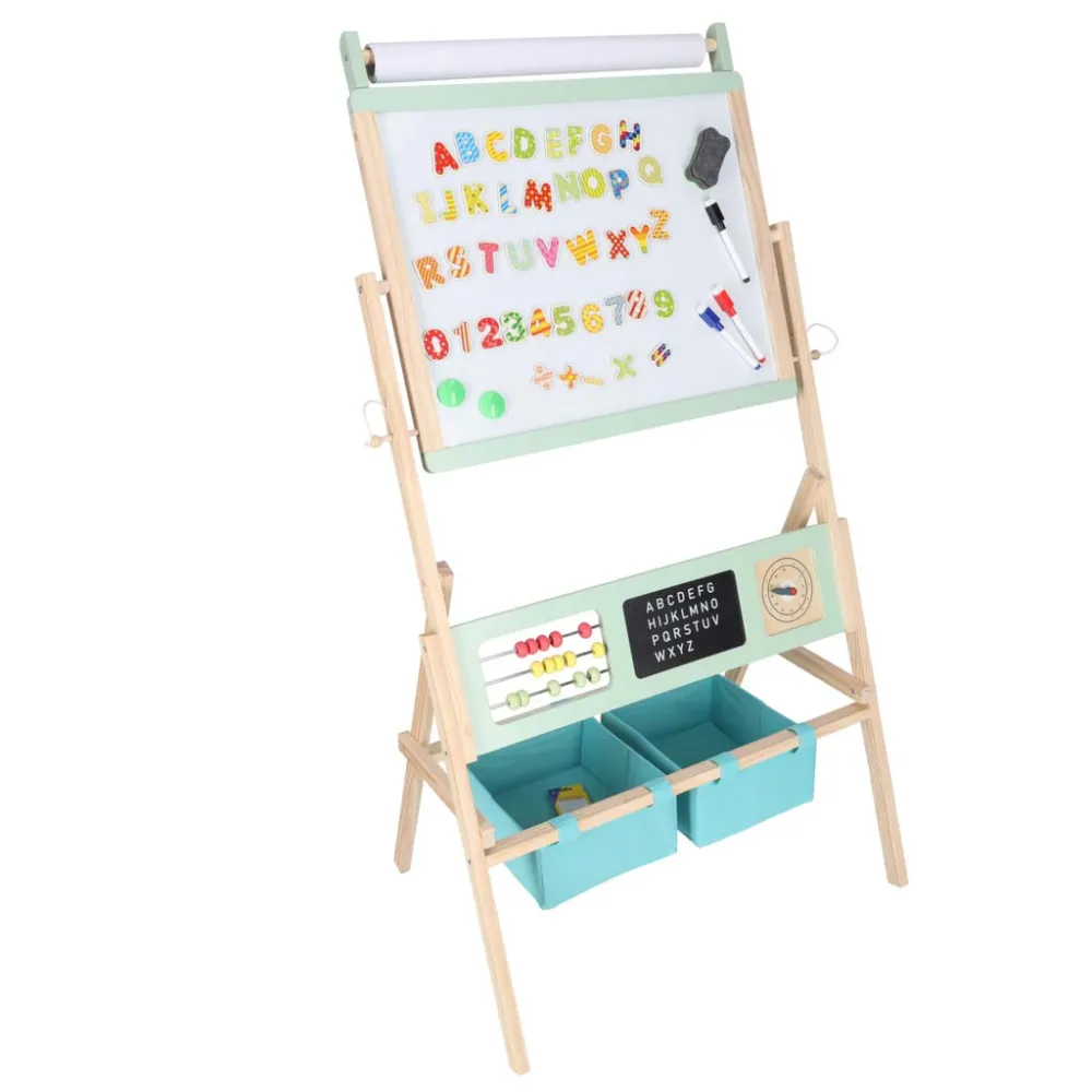 Zestaw kreatywny z tablicą 3w1: kredowa, suchościeralna, magnetyczna