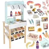 Drewniany market LULILO Melo z kasą i akcesoriami dla dzieci