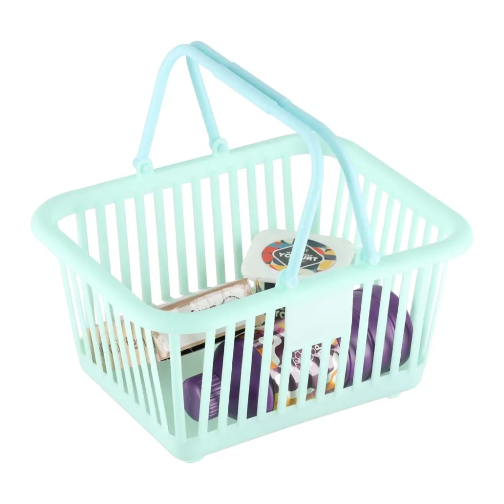 Kolorowy market z MDF z realistyczną kasą fiskalną dla malucha