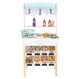 Bezpieczny i solidny drewniany sklepik dla dzieciaków