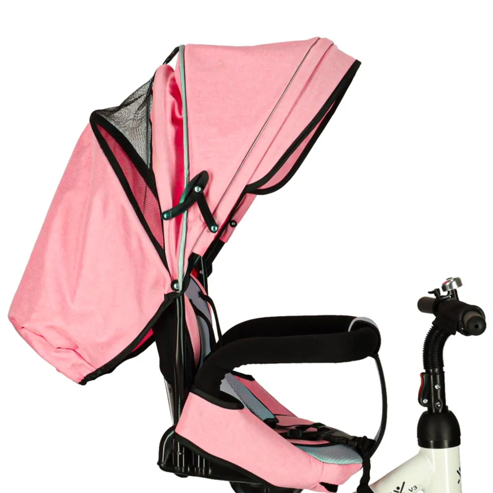 Trike Fix V3 trójkołowy rowerek dziecięcy z wygodnym siedziskiem oraz rączką dla rodzica