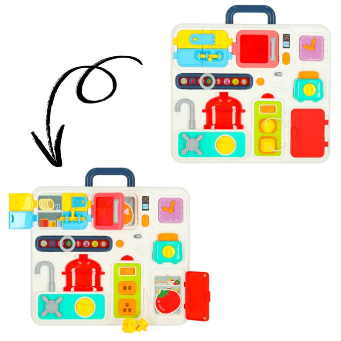 Zabawka sensoryczna z warzywami, mięsem i rybką do nauki produktów spożywczych