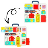 Zabawka sensoryczna z warzywami, mięsem i rybką do nauki produktów spożywczych