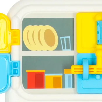 Edukacyjna tablica Montessori z kolorowymi naklejkami dla rozwoju kreatywności