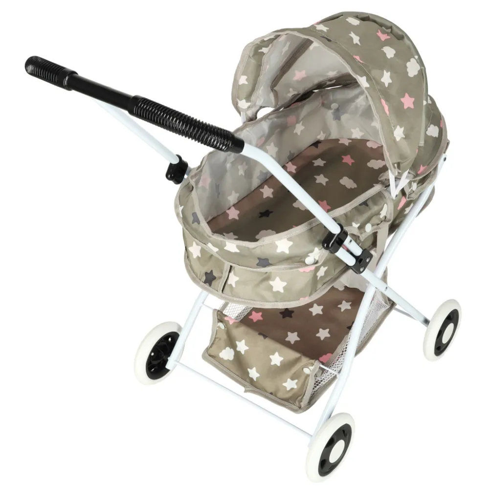 Lekki i wygodny wózek dla lalek, wysoka rączka dostosowana do dzieci