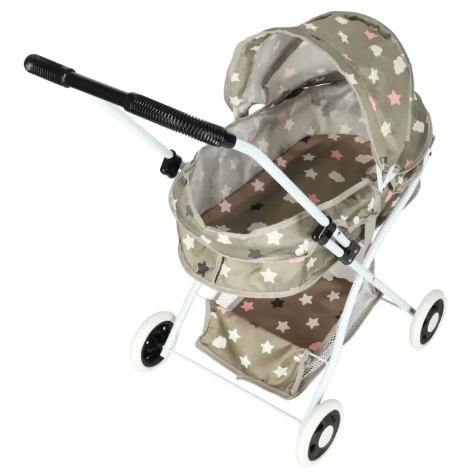 Lekki i wygodny wózek dla lalek, wysoka rączka dostosowana do dzieci