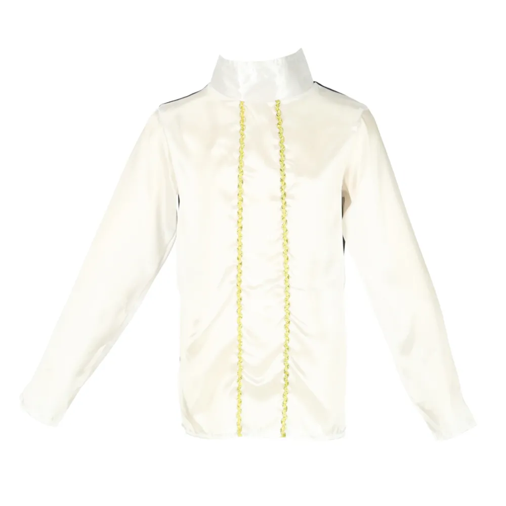 Złota korona i czerwona peleryna z zestawu kostiumowego króla