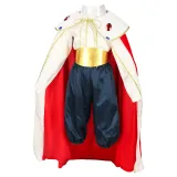 Czerwona peleryna i złoty pasek kostiumu króla dla dzieci