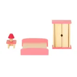 Solidne drewniane meble do zabawy w domku dla lalek