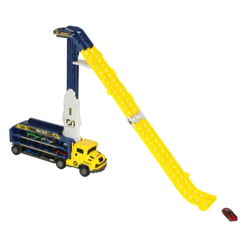 Bezpieczny plastikowy tor wyścigowy z lawetą do zabawy grupowej