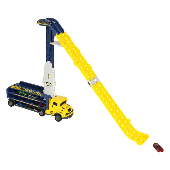 Bezpieczny plastikowy tor wyścigowy z lawetą do zabawy grupowej