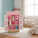 Zamykany domek dla lalek Lulilo Papilio z funkcjonalnymi pomieszczeniami