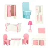 Estetyczny drewniany domek dla lalek 80cm wysokości, idealny na prezent