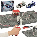 Elektryczny tor wyścigowy policyjny GD-02 z dwoma samochodzikami