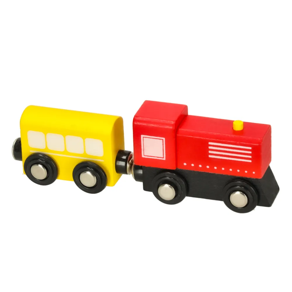 Estetyczne opakowanie z kompletem kolejki drewnianej