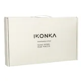 Drewniane tory z pociągiem, stacją i dekoracjami do układania