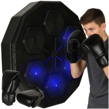 Interaktywna tarcza bokserska na ścianę z kolorowymi podświetleniami