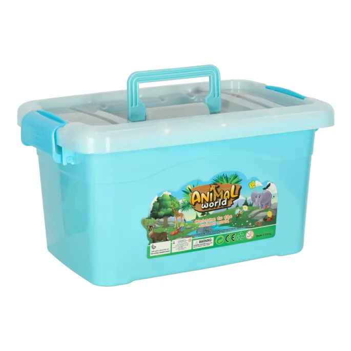 Pakowanie zestawu zwierząt do praktycznej skrzynki