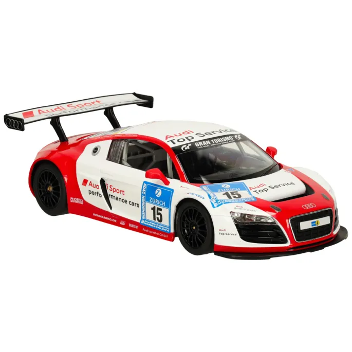 Audi R8 LMS Performance RC w dynamicznej pozie na stole