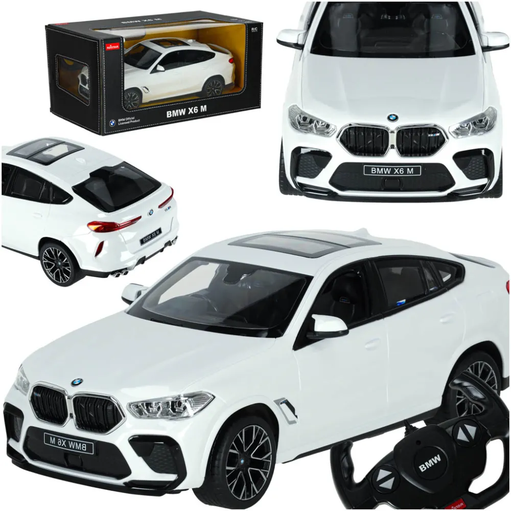 Biały model zdalnie sterowanego BMW X6 M w skali 1:14 od Rastar