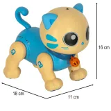 Kot zdalnie sterowany podczas wykonywania sztuczek na podłodze