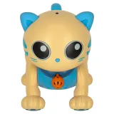 Detal figurki kota robotycznego w kolorze niebieskim z wytrzymałego plastiku