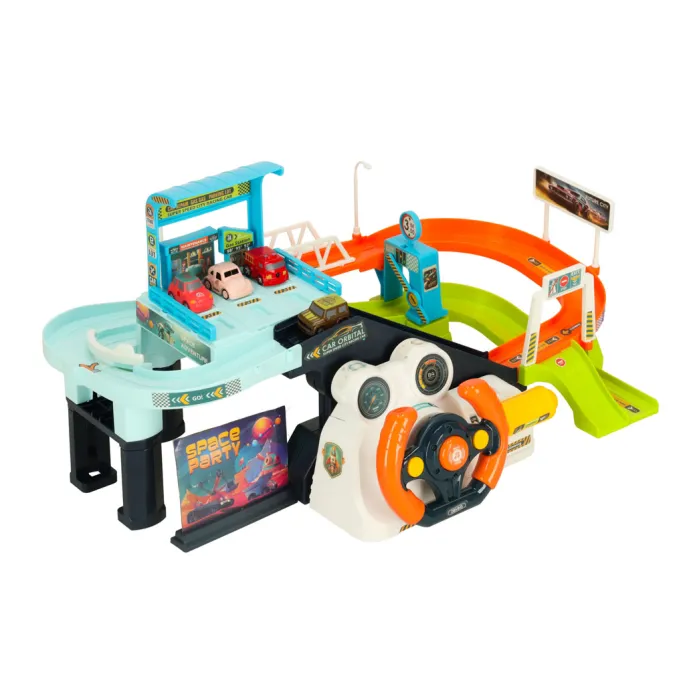 Wieża UFO z podświetleniem dla kosmicznego toru wyścigowego