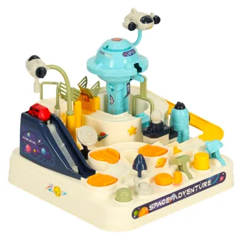 Zestaw samochodzików na tle kolorowego toru kosmicznego XXL