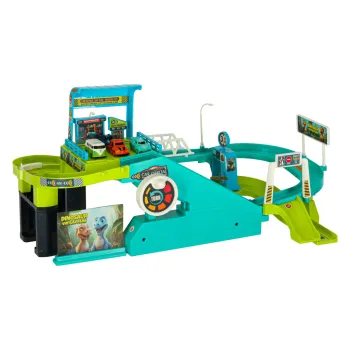 Parking samochodowy z efektami dźwiękowymi i mapą miasta