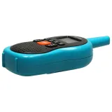 Zbliżenie na dziecięce walkie talkie z niebieską obudową