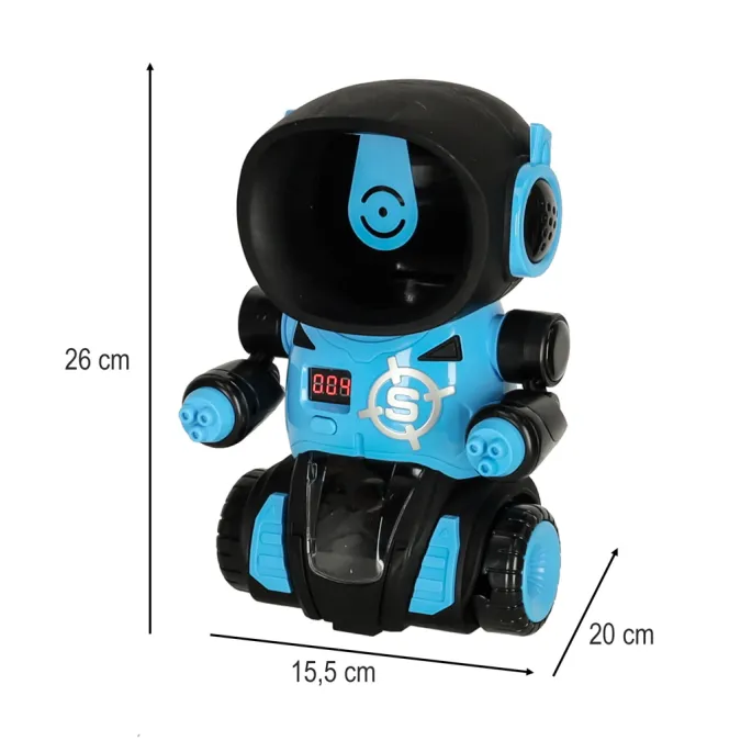 Dzieci bawiące się grą robot strzelanie do celu w domu