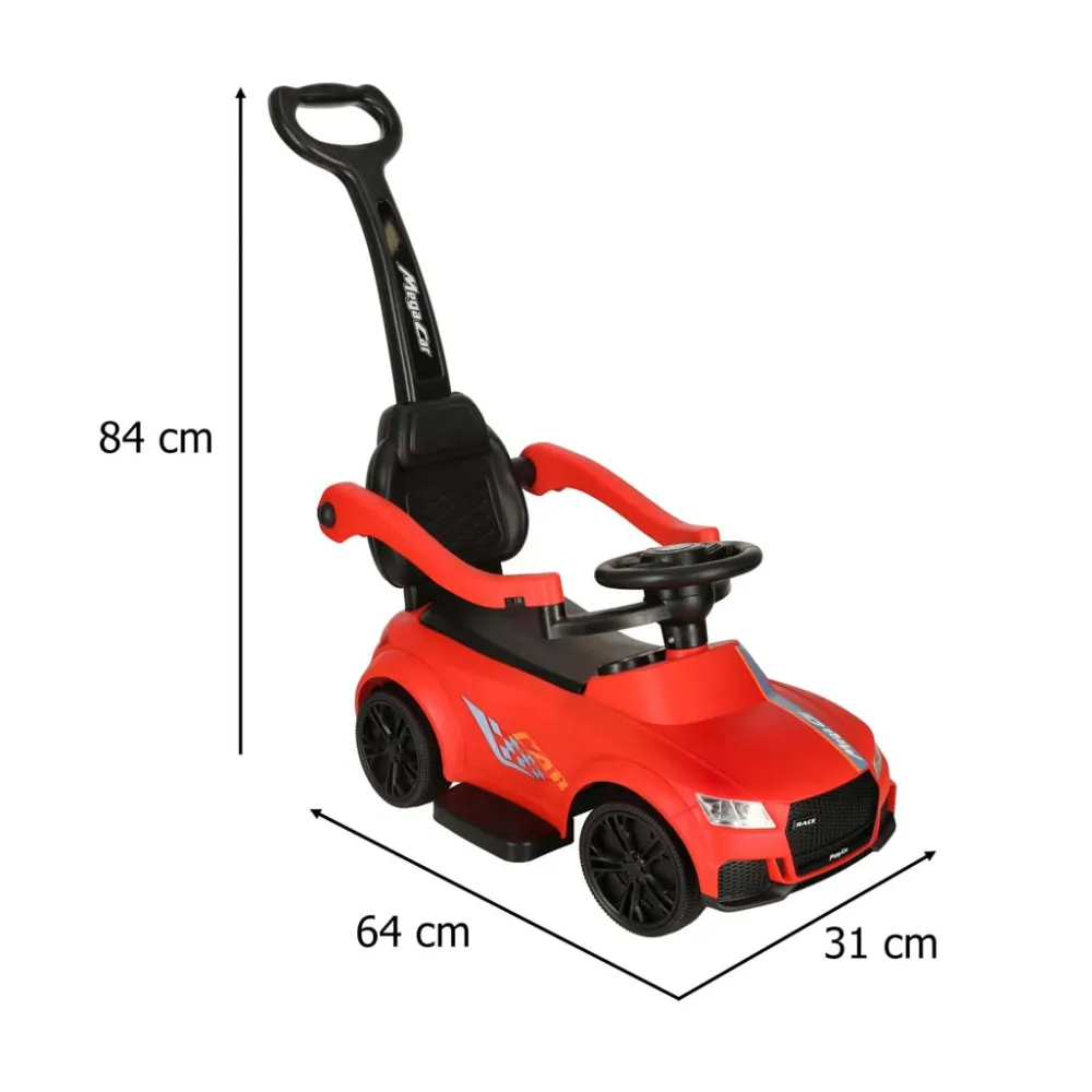 Jeździk pchacz wyścigówka z efektami dla dziecka, idealny pomysł na prezent