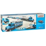 TIR transporter pojazdów dla dzieci z kompletem dziesięciu samochodów