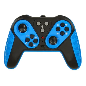 Samochód terenowy na 8 kołach w kolorze czarno-niebieskim z efektami światła