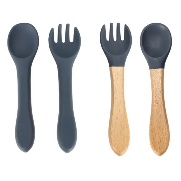 miska z przyssawką silikonowa do posiłków dla dzieci ciemnoniebieska