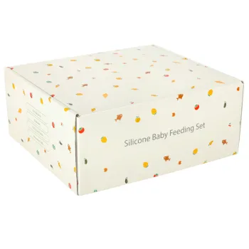 Ergonomiczne naczynia silikonowe do nauki samodzielnego jedzenia dla dzieci