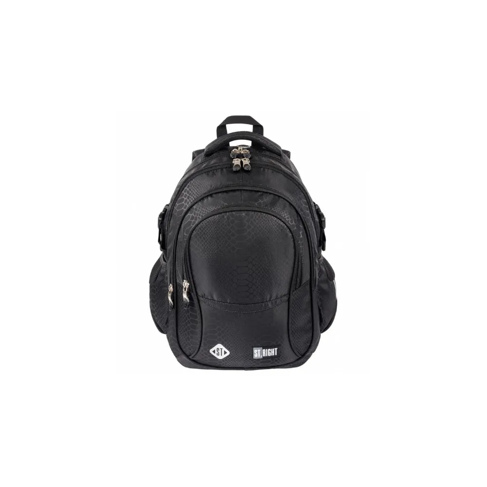 Czterokomorowy plecak szkolny St. Right 23L w kolorze czarnym