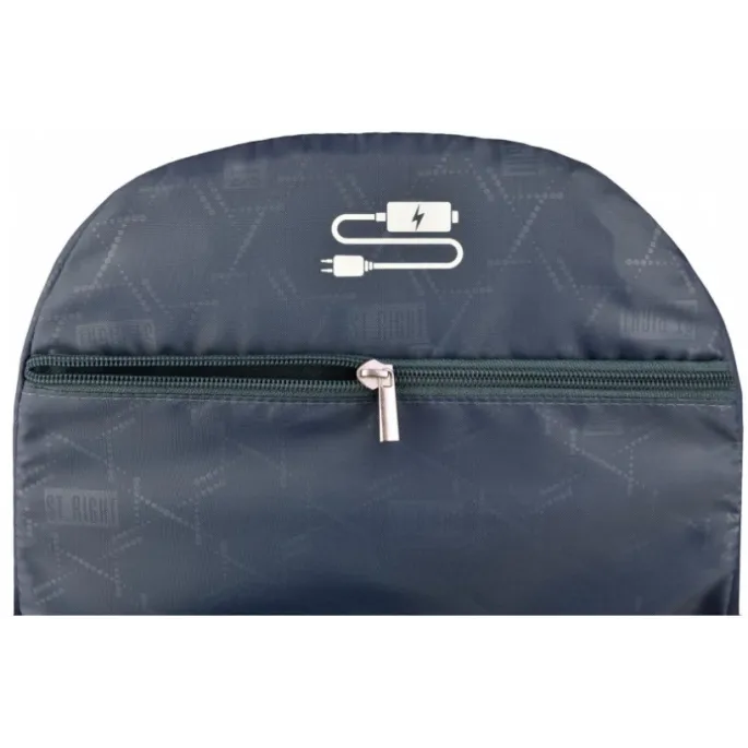 Duży plecak młodzieżowy do szkoły St. Right czarny 23 litrów